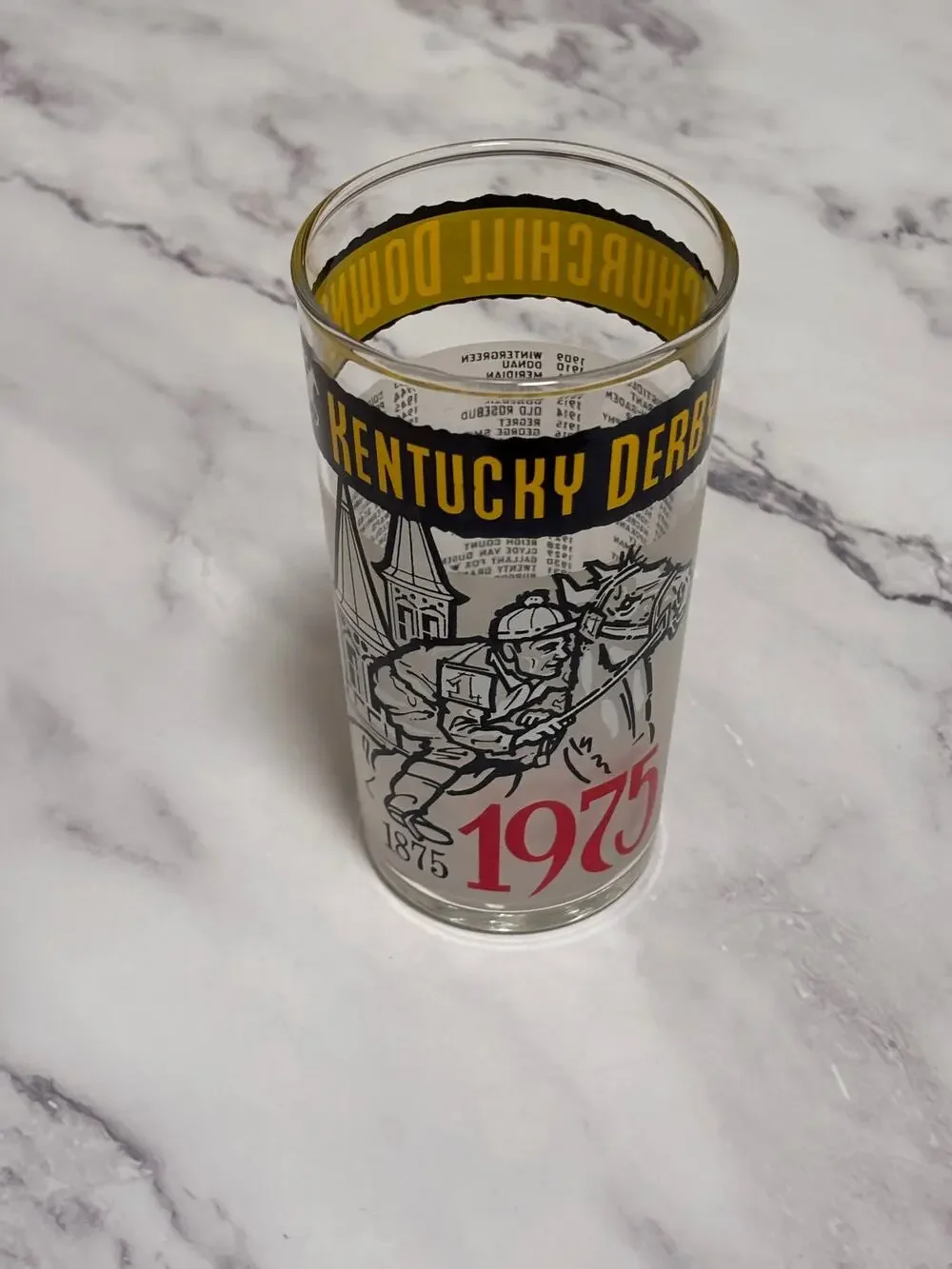 1975 Kentucky Derby Official 101 Churchill Downs Vintage Julep Glass Louisville